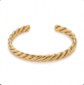 Twisted Gold Cuff – 18K | Minimal & Waterproof
