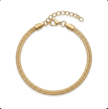 Snake Chain Bracelet – 18K Gold | Minimal, Elegant & Waterproof