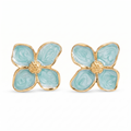Turquoise Flower Earrings – 18K Gold | Summer Statement