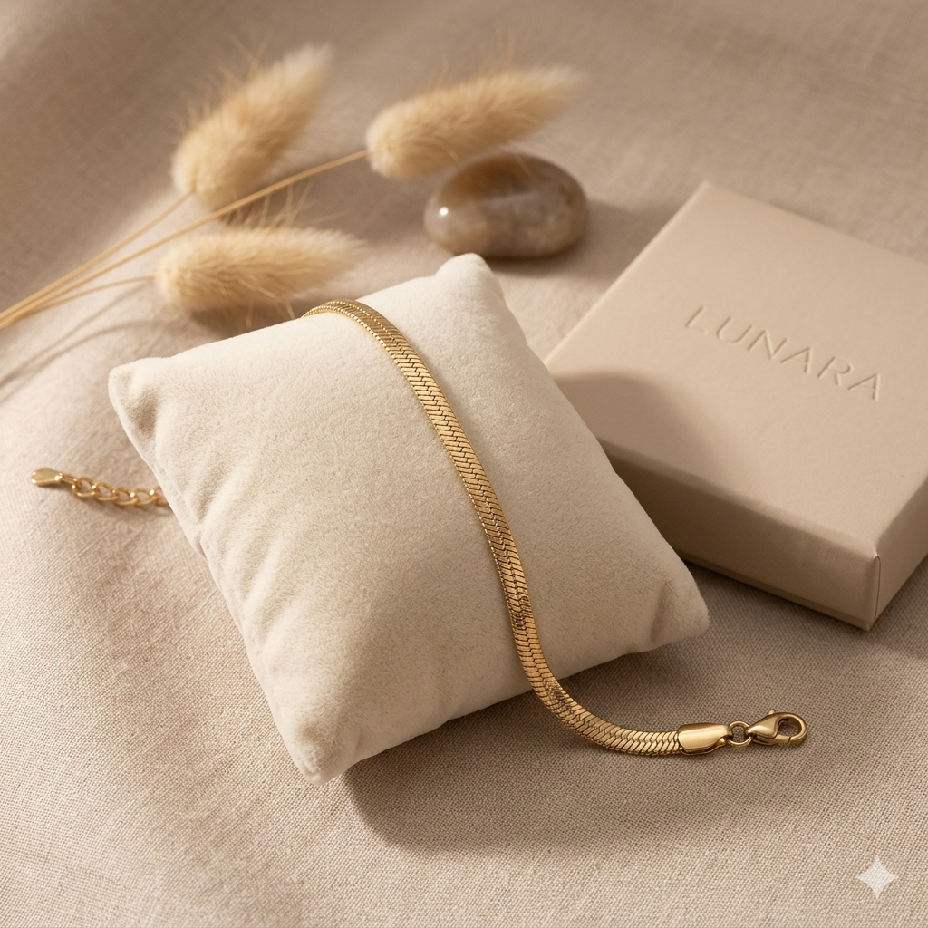 Snake Chain Bracelet – 18K Gold | Minimal, Elegant & Waterproof