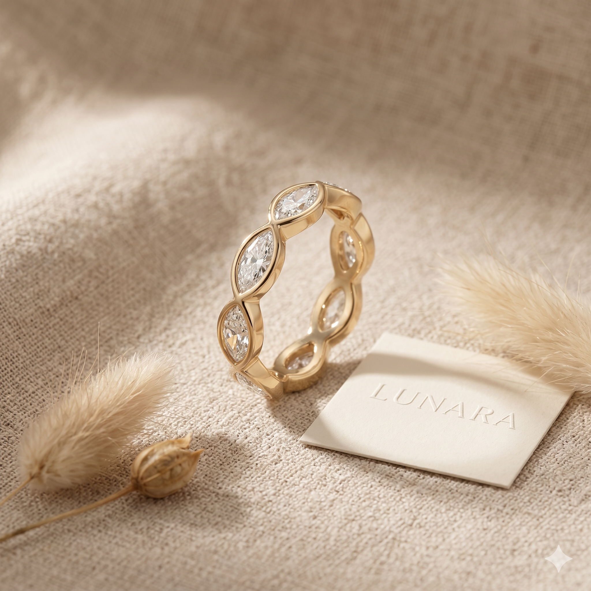 Marquise Crystal Ring – 18K Gold | Elegant & Timeless