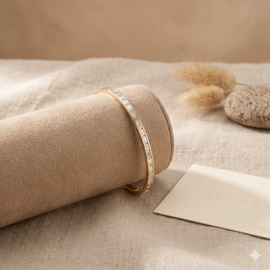 Gold Tennis Bracelet – 18K Armreif | Luxury, Elegant & Waterproof
