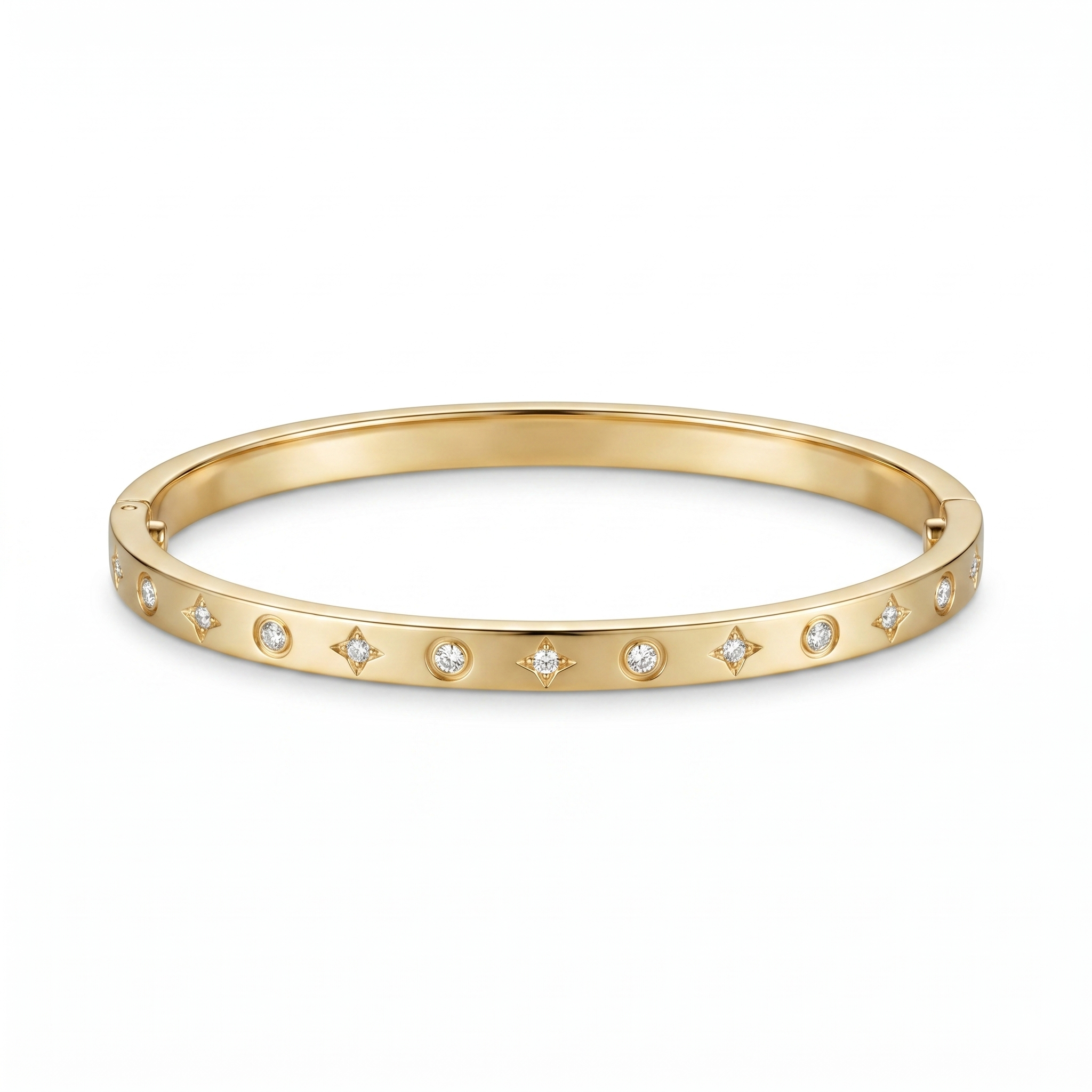 Star Crystal Bangle – 18K Armreif | Luxury, Elegant & Waterproof