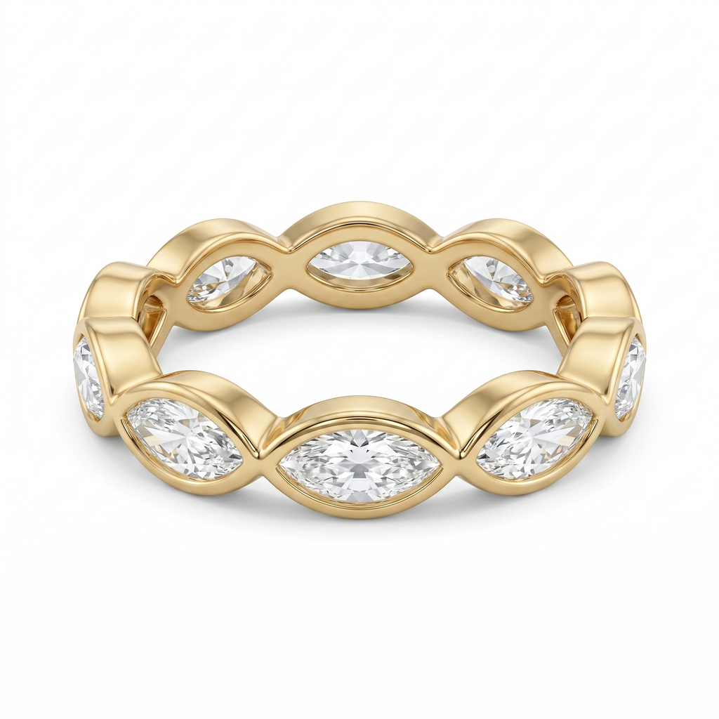 Marquise Crystal Ring – 18K Gold | Elegant & Timeless
