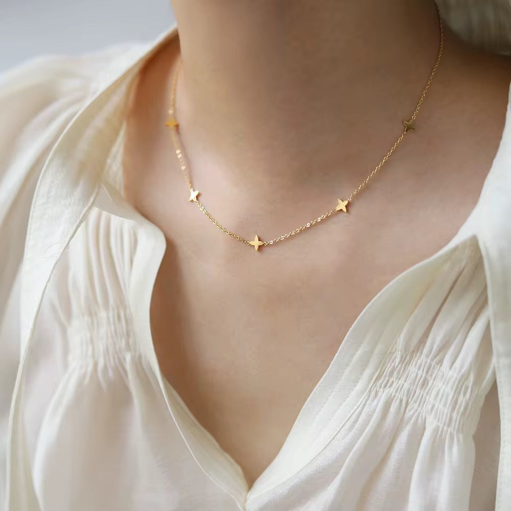 Butterfly Charm Necklace – 18K Gold | Delicate & Waterproof